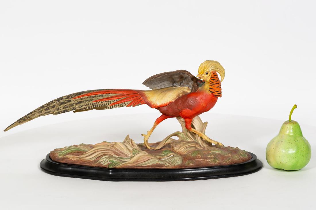 Boehm Golden Oriental Pheasant on Black Base (1 of 7)