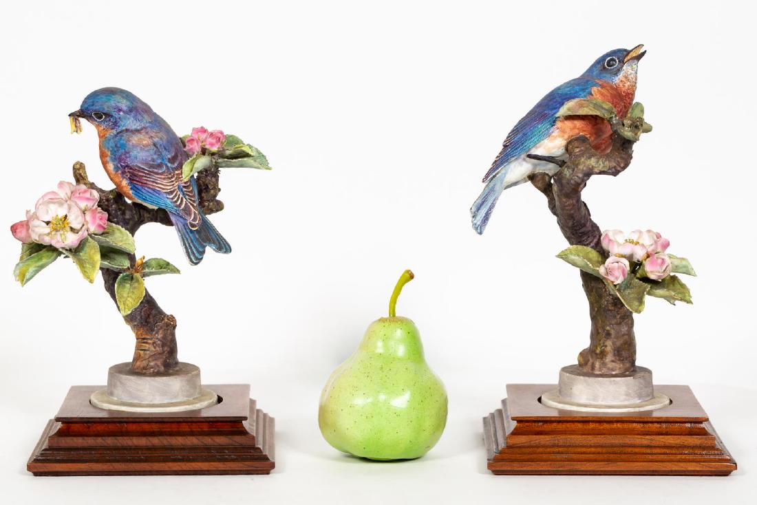 Pair, Doughty Blue Bird Porcelain Figurines (1 of 10)