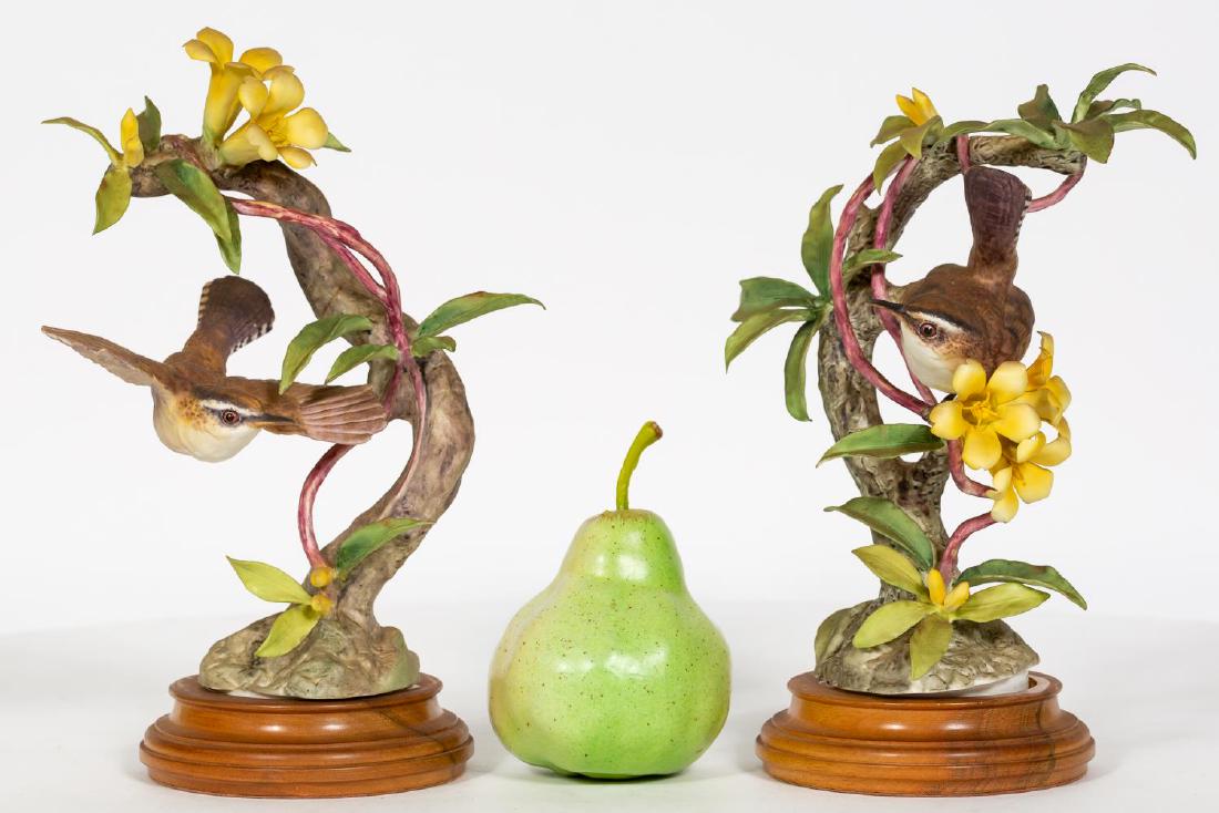 Pair, Doughty Bewicks Wrens Figurines w/ Stands (1 of 10)