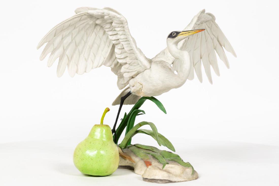 Signed Boehm Audubon Great White Egret Figurine (1 of 7)