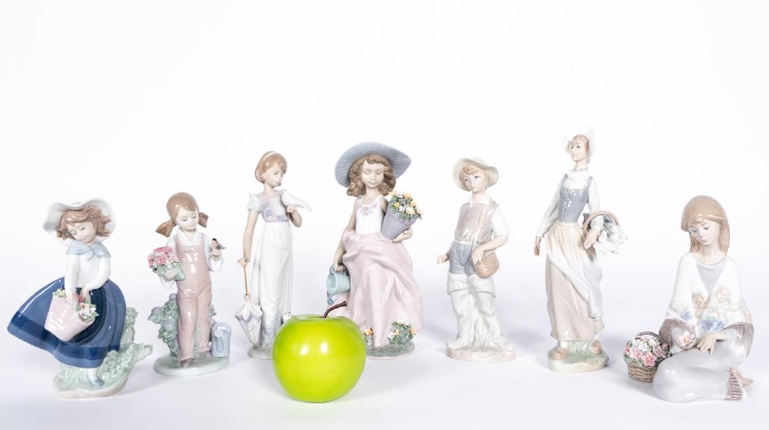 Lladro Porcelain Grouping, 7 PCs (1 of 6)