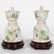 Pair, Chinese Oil Lamps on Wooden Bases - 2