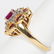 14k Yellow Gold, Ruby, & Diamond Ring - 2