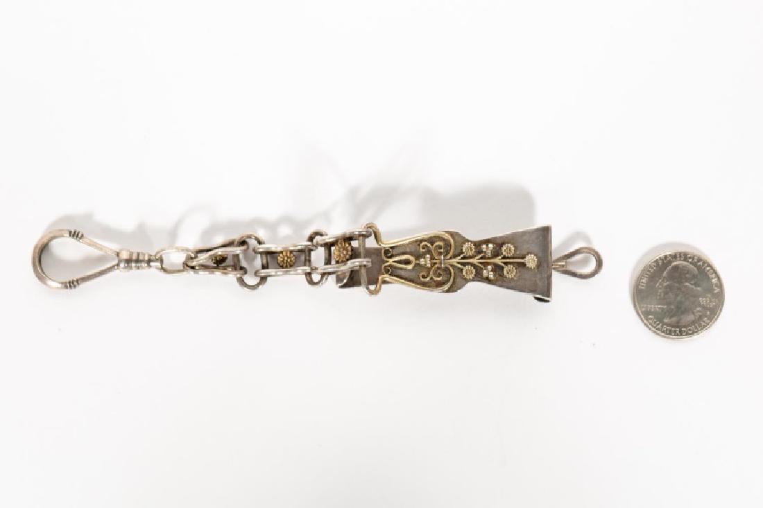 Tiffany & Co. Sterling Silver Chatelaine Clip: Tiffany & Company (American, 1837) 19th Century. A sterling silver chatelaine clip made while Edward Moore was design director of the studio. Marked "Tiffany & Co, 2782 (pattern), Sterling, M (dating 