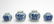 Four Chinese Export Blue & White Vases, Two Pairs