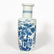Chinese Blue & White Landscape Motif Rouleau Vase