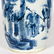 Chinese Blue & White Landscape Motif Rouleau Vase - 4
