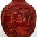 Pair, Chinese Cinnabar Vases with Wooden Bases - 4