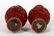 Pair, Chinese Cinnabar Vases with Wooden Bases - 5