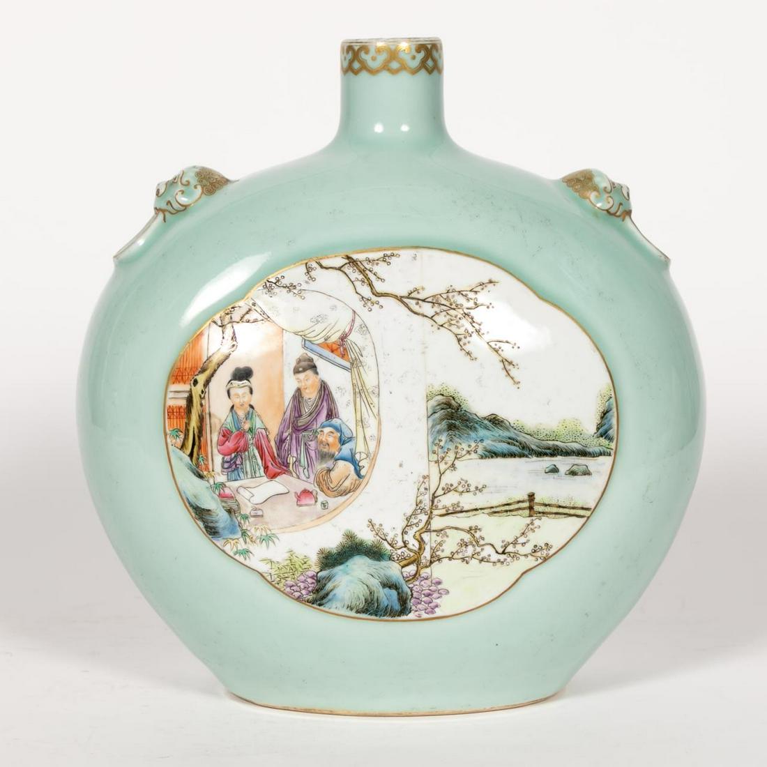 Chinese Famille Rose Moon Flask Vase (1 of 6)