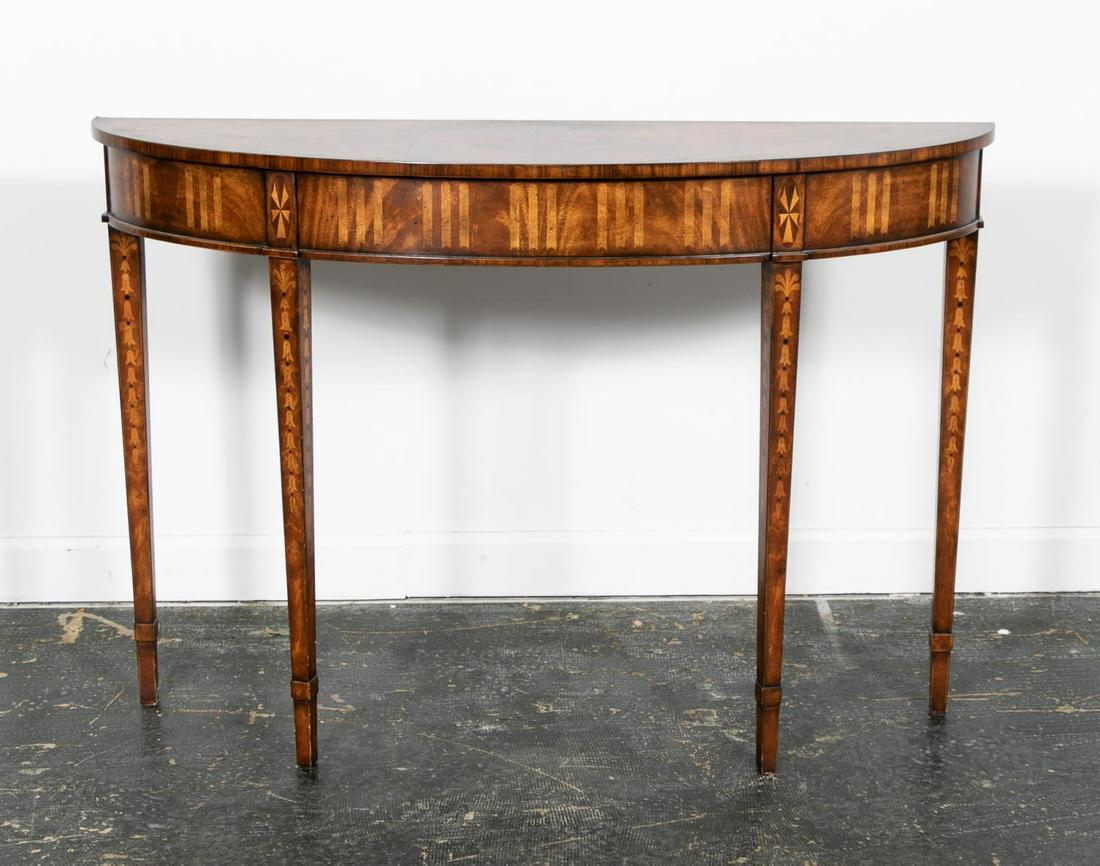 Theodore Alexander Inlaid "Irish Bowfront" Console (1 of 8)