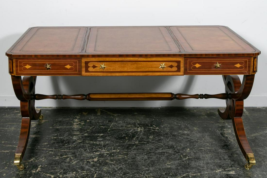 Maitland Smith Mahogany Regency Style Writing Desk Aug 25 2019