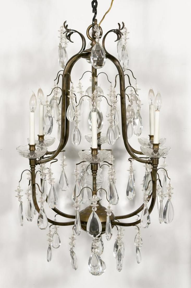 Louis XV Style Crystal Six-Light Chandelier (1 of 5)