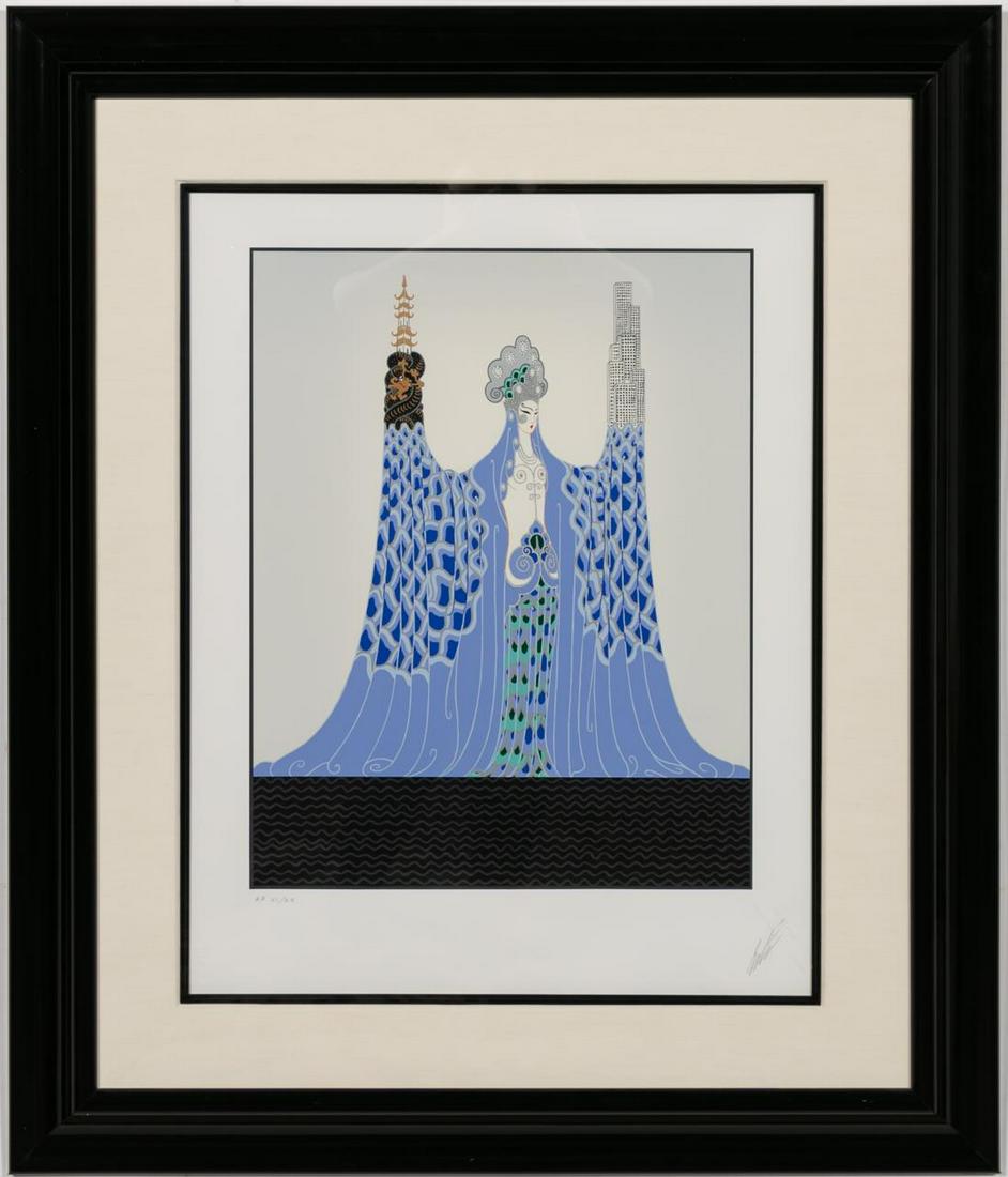Erte, "Ocean Pacifique" 1986 Framed Serigraph (1 of 4)