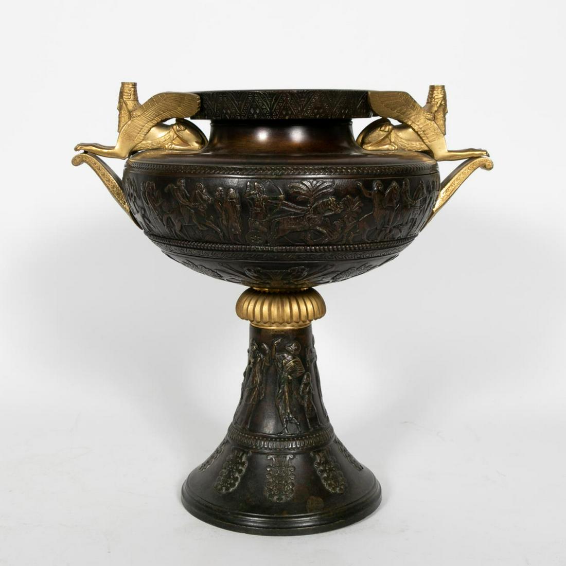 19th C.  Bronze Assyrian Style Vase, Attr. Matifat (1 of 8)