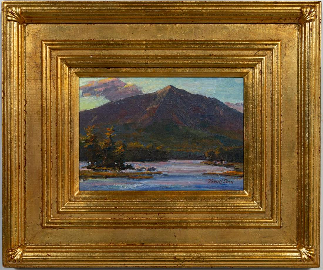 Kevin Shea, "North Woods Lake" Oil on Panel (1 of 3)