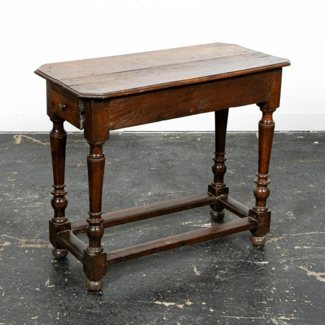 19th C William And Mary Turned Leg Side Table