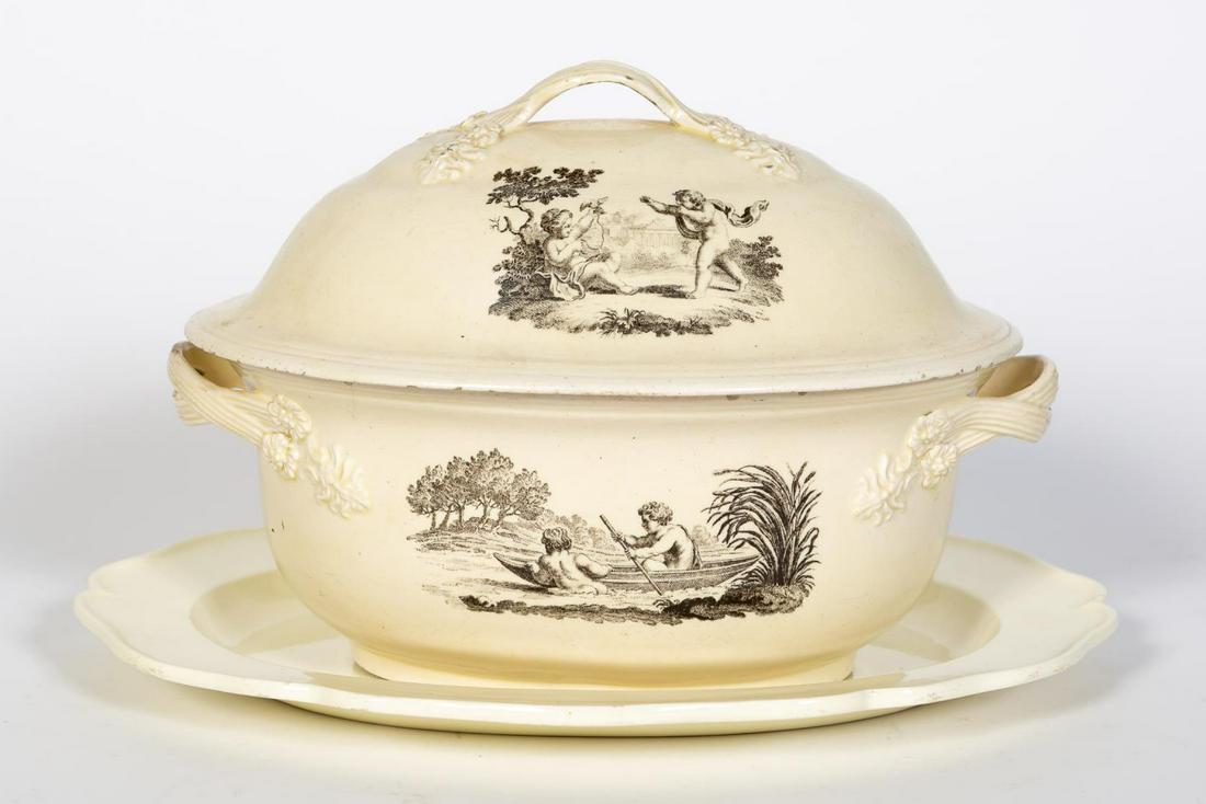 18th C. English Creamware Tureen and Underplate (1 of 7)