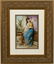 Framed KPM Plaque, "Darling," Woman with Bird