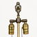 Style of Arlus, Crystal & Wrought Iron Floor Lamp - 3
