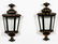 Pair of Painted Tole and Wood Wall Lanterns