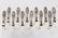 Twelve Gorham Sterling Silver "Zodiac" Berry Forks