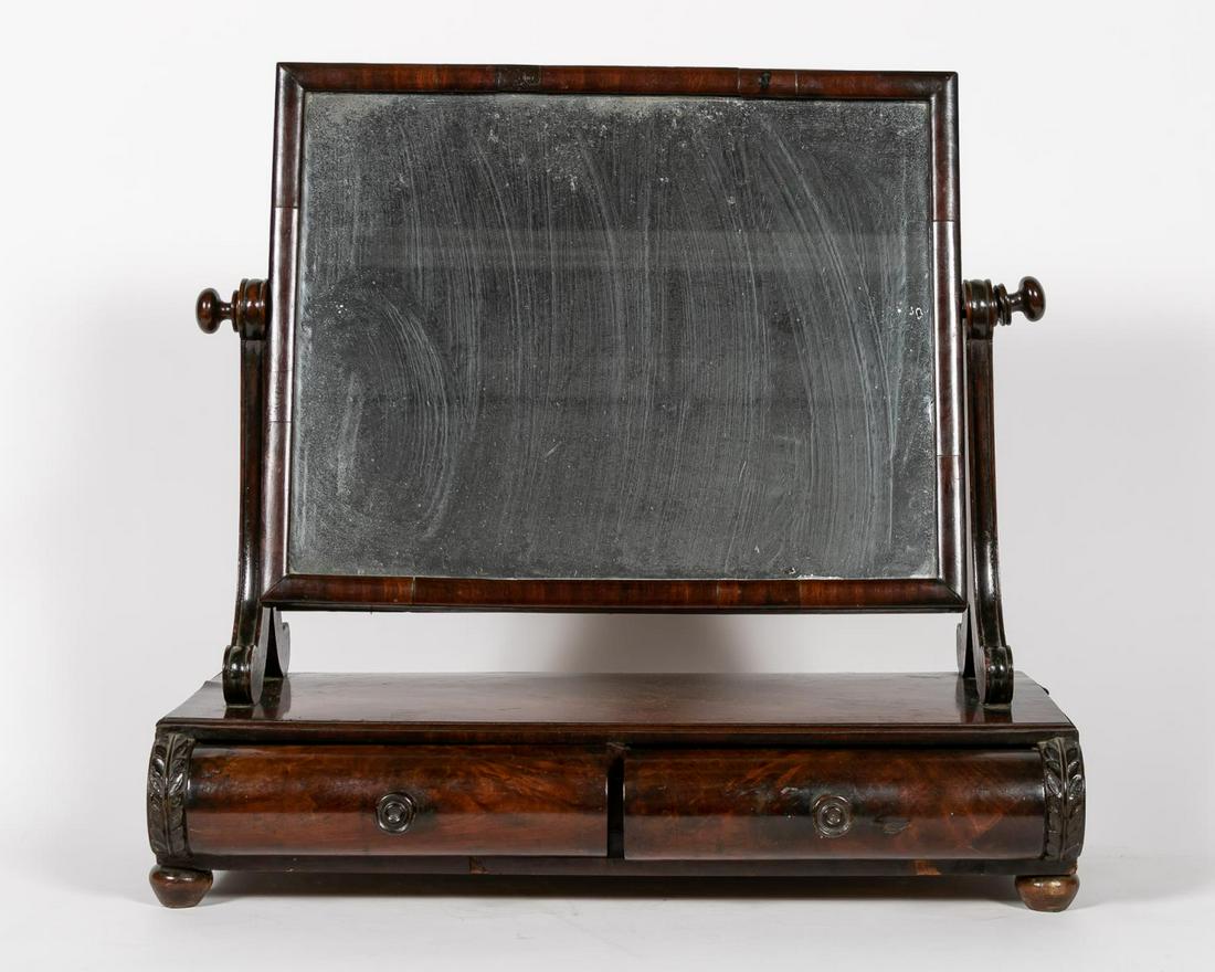 American Empire Mahogany Vanity Shaving Mirror (1 of 5)