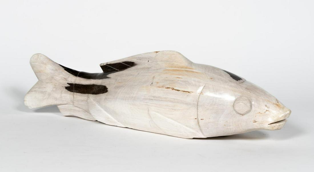 Carved & Polished Petrified Wood Sculpture - Fish (1 of 6)