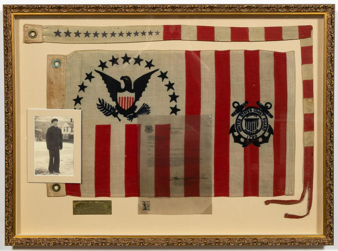 US Coast Guard Ensign Flag #5, Pennant & Document (1 of 6)