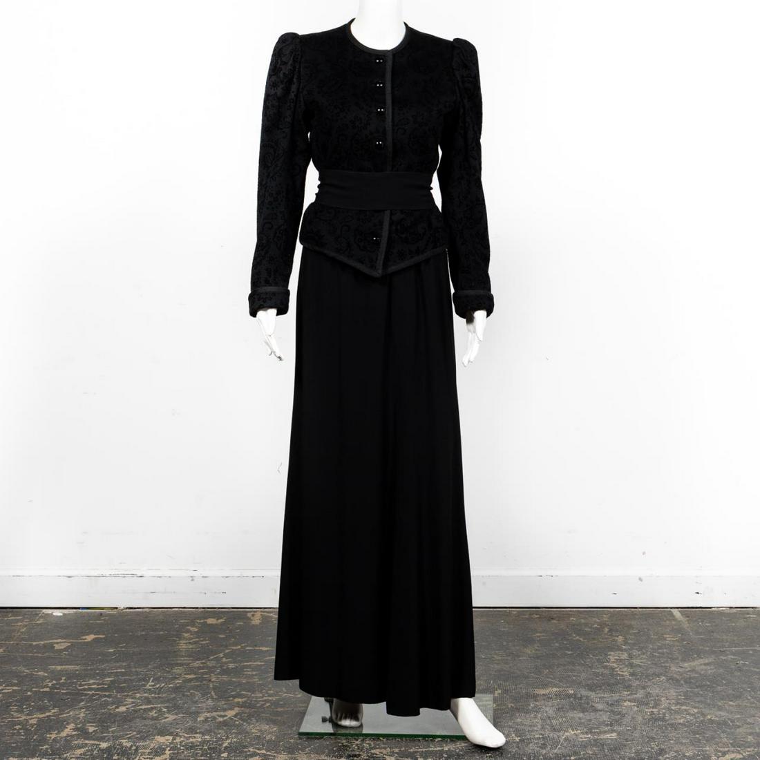 3pc Yves St. Laurent Black Velvet Ensemble (1 of 6)