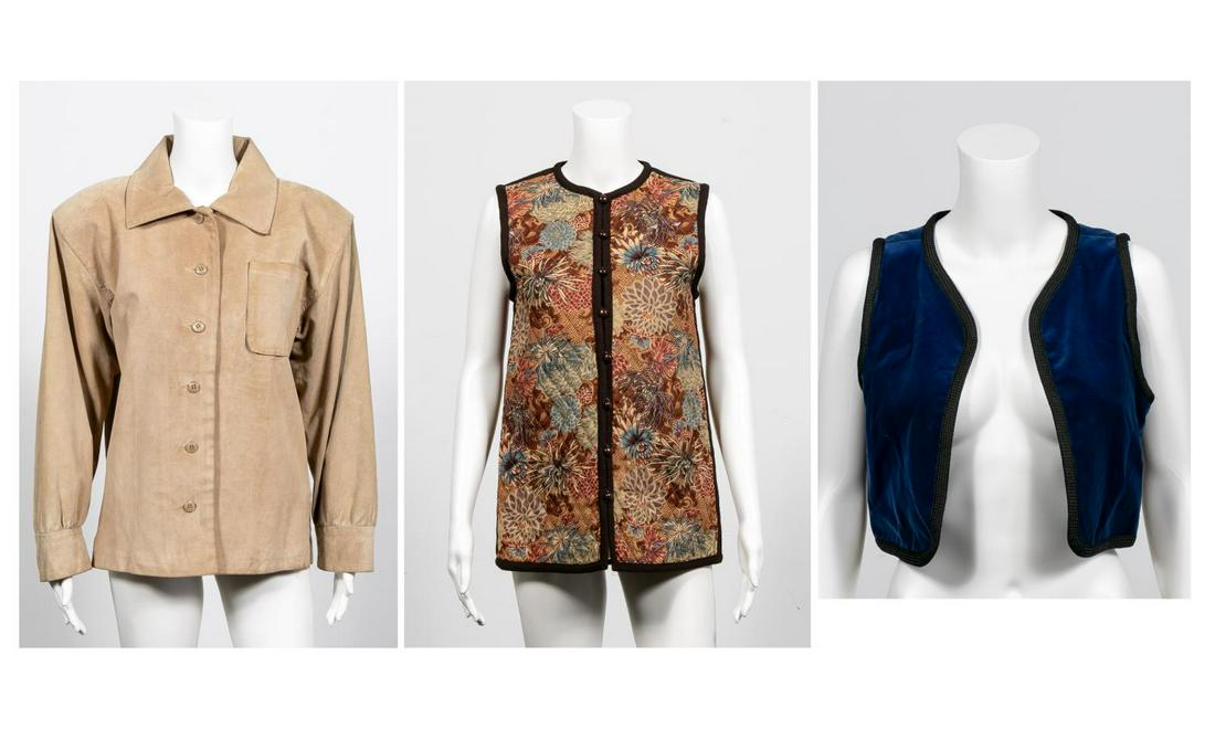 3pc Yves St. Laurent, Suede Coat & Two Vest (1 of 13)