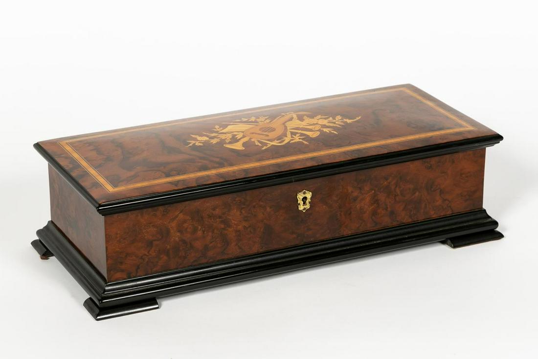 Reuge Swiss Cylindrical Inlaid Music Box, Mozart (1 of 10)