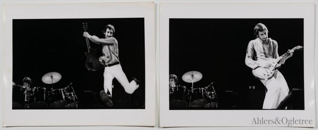 Michael Zagaris, "Pistol Pete" B&W Photographs: Michael Zagaris (American, born 1945). "Pistol Pete" - 1973, black and white photographs, stamped to verso with Michael Zagaris' studio and handwritten "Pistol Pete, 11/73 - The Who, Cow Palace". Two
