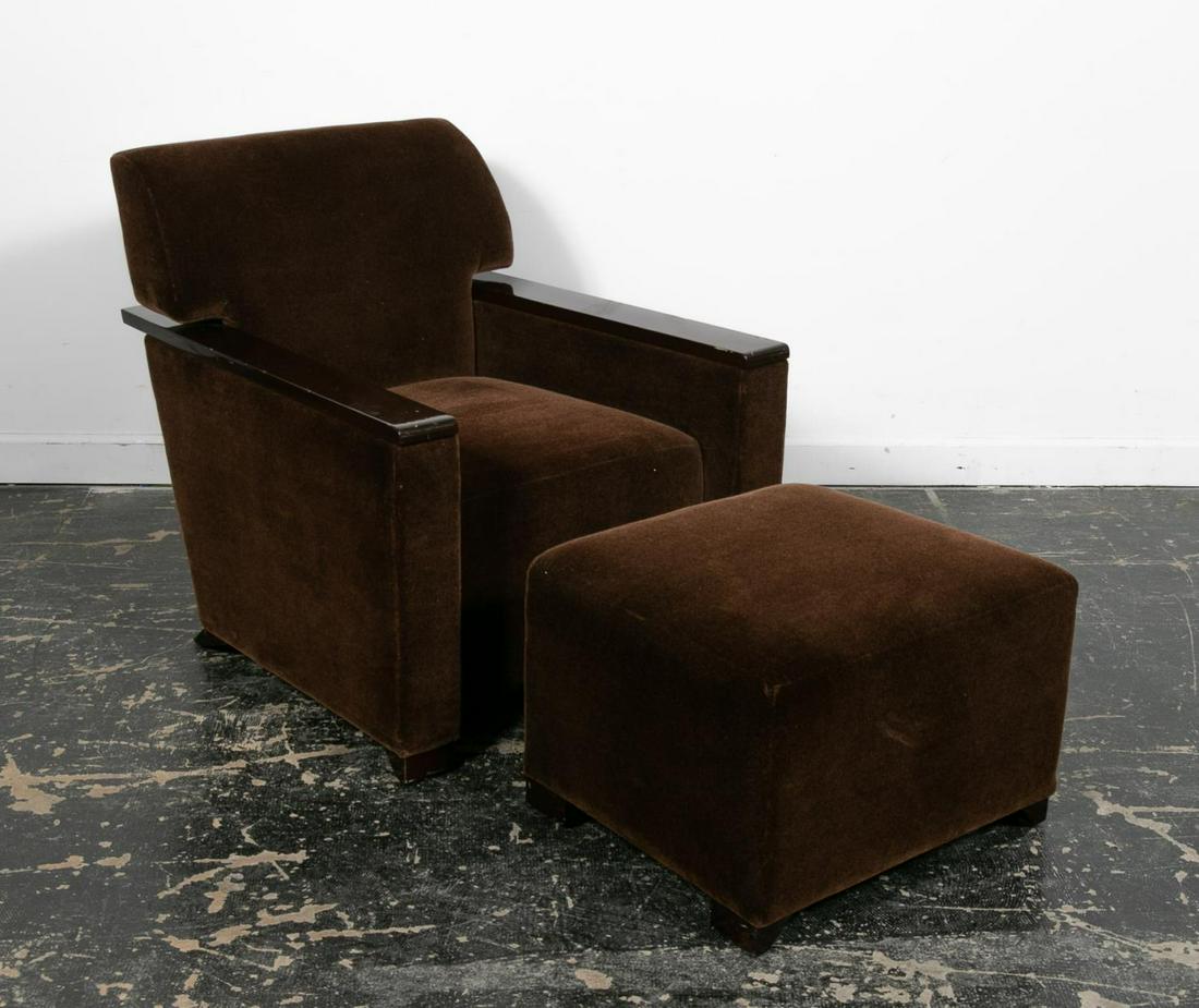 Brueton "Ritz" Lounge Chair in Espresso w/ Ottoman (1 of 6)