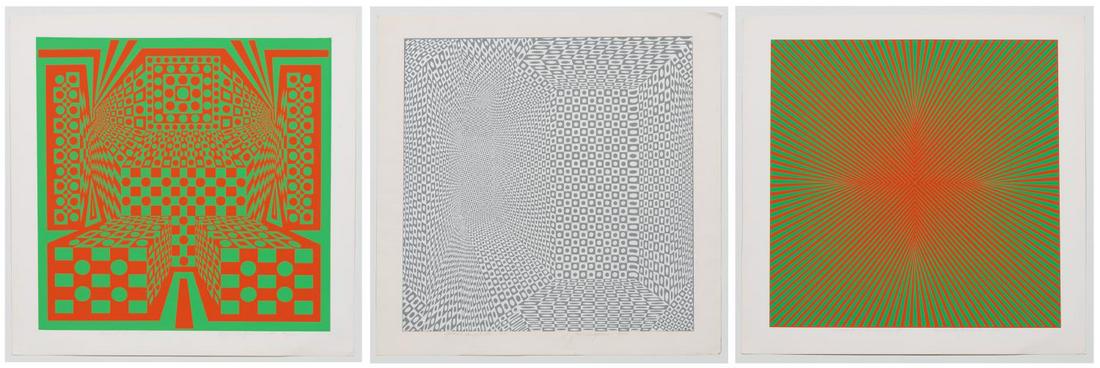 3 Roy Ahlgren Optic Art Unframed Serigraphs (1 of 7)