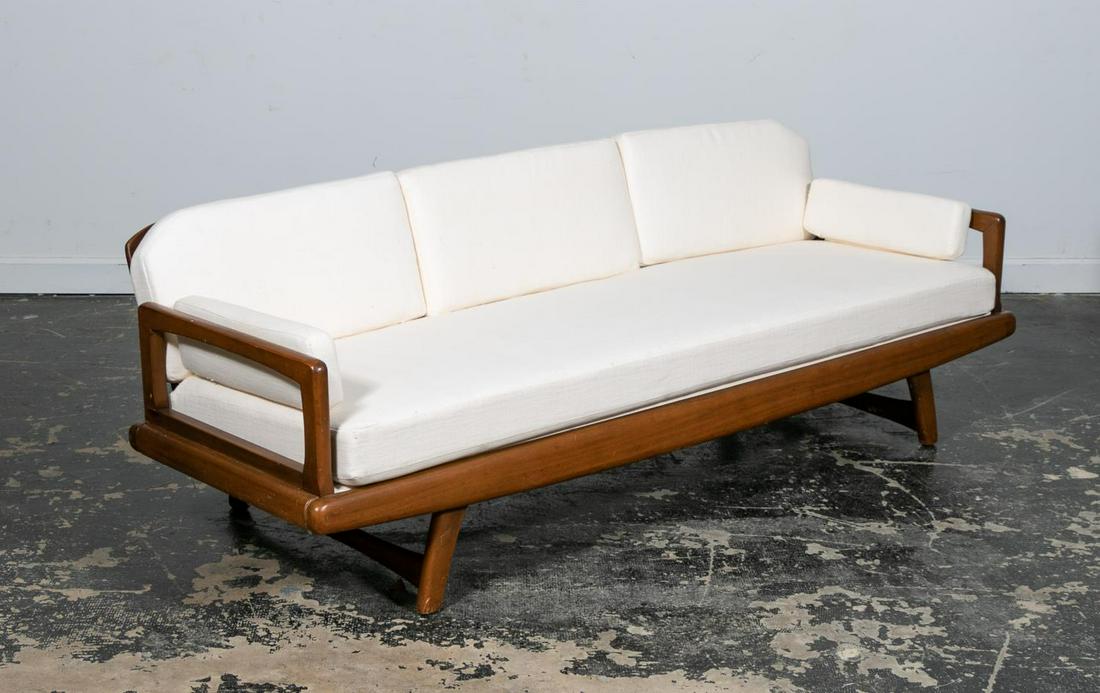 Adrian Pearsall Style Walnut Framed MCM Sofa (1 of 5)