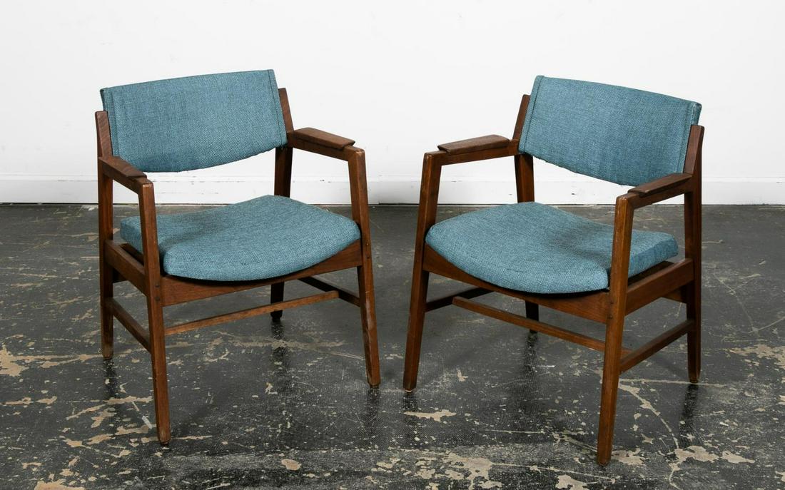 Pair, Mid Century Modern Walnut Chairs (1 of 4)