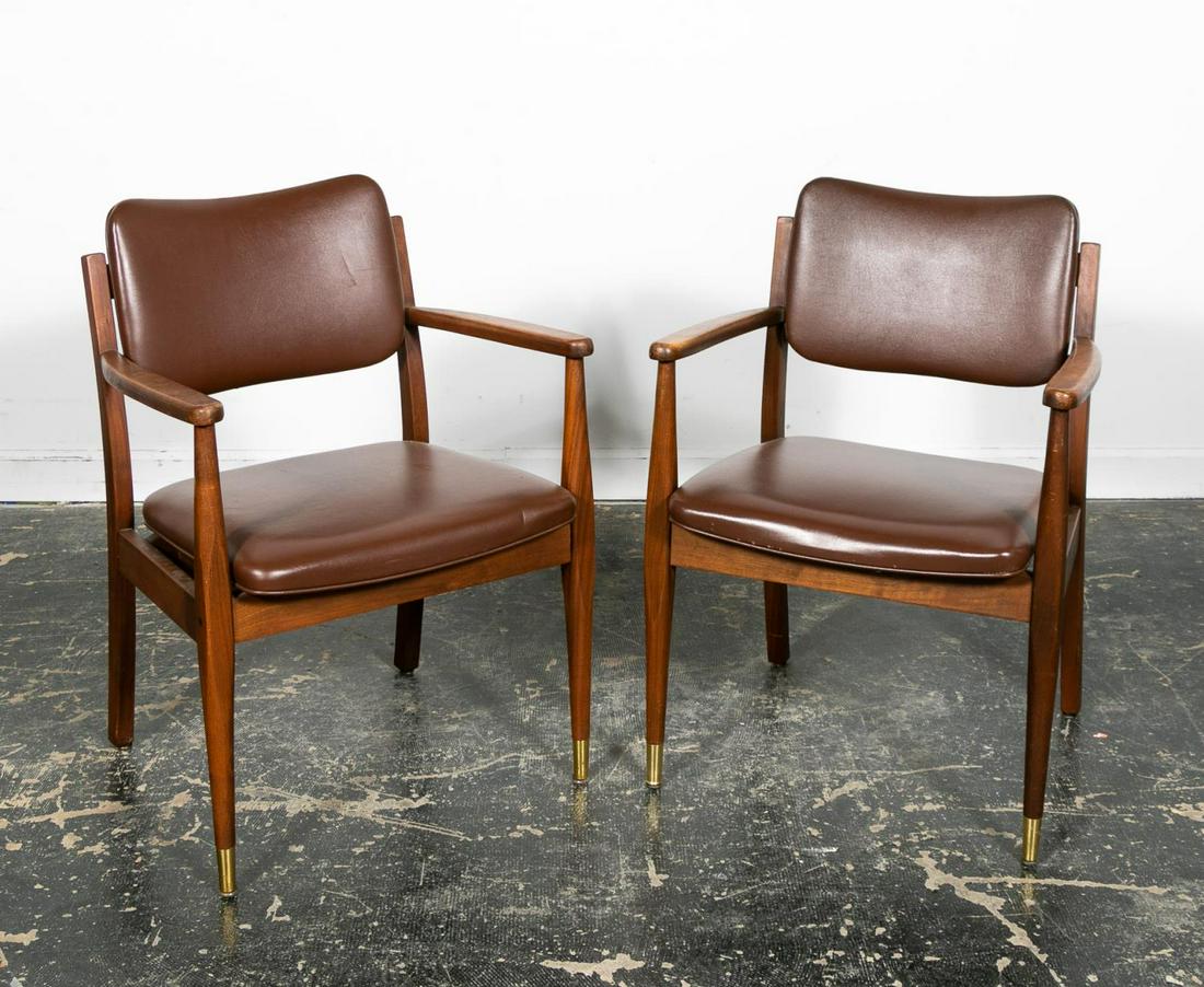 Pair, Mid Century Modern Walnut Chairs (1 of 4)