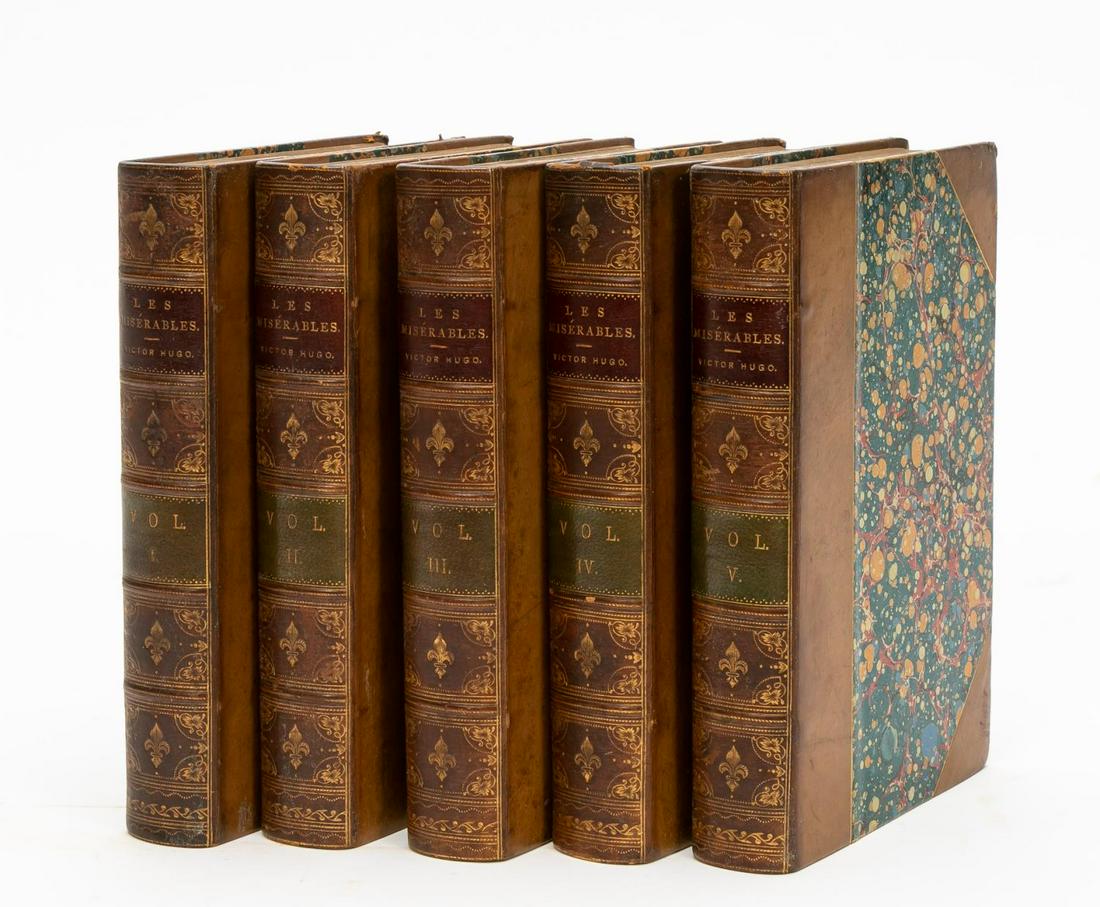 Five Volume Set, Victor Hugo "Les Miserables" 1891 (1 of 12)