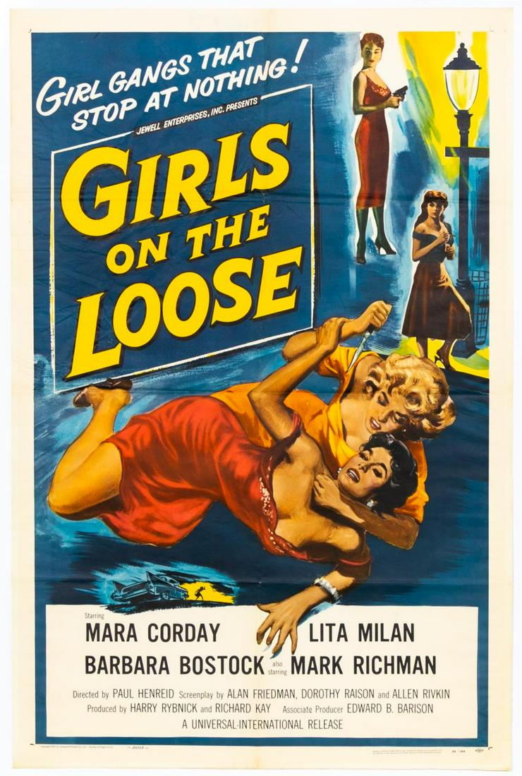 "Girls On The Loose" 1958 Original Movie Poster (1 of 5)