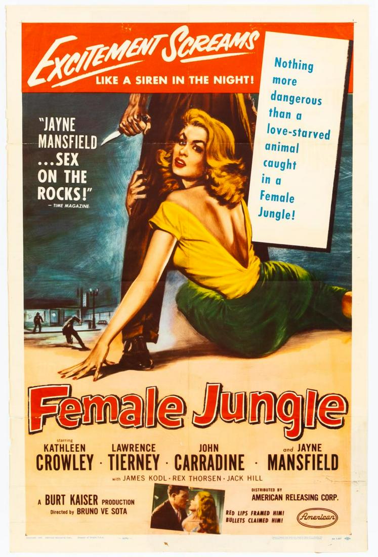 "Female Jungle" 1956 Original Movie Poster (1 of 4)