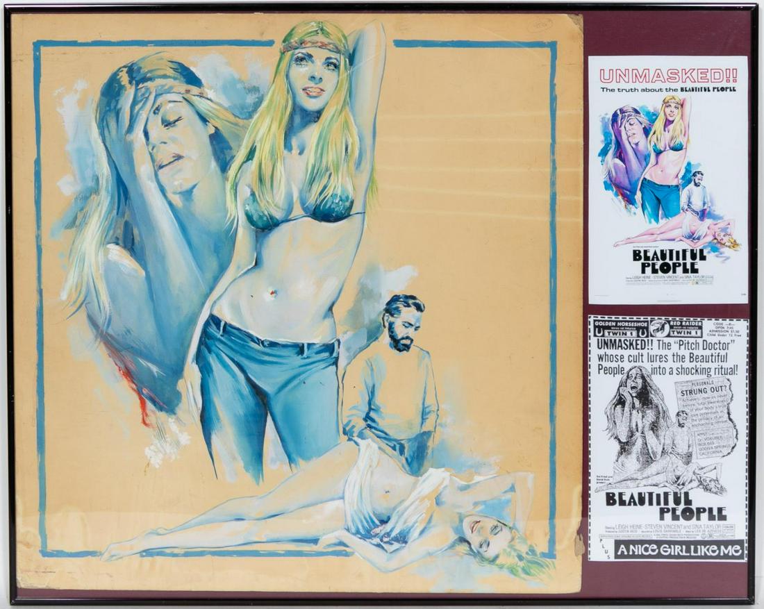 "Beautiful People" 1971 Original Illustration Art (1 of 5)