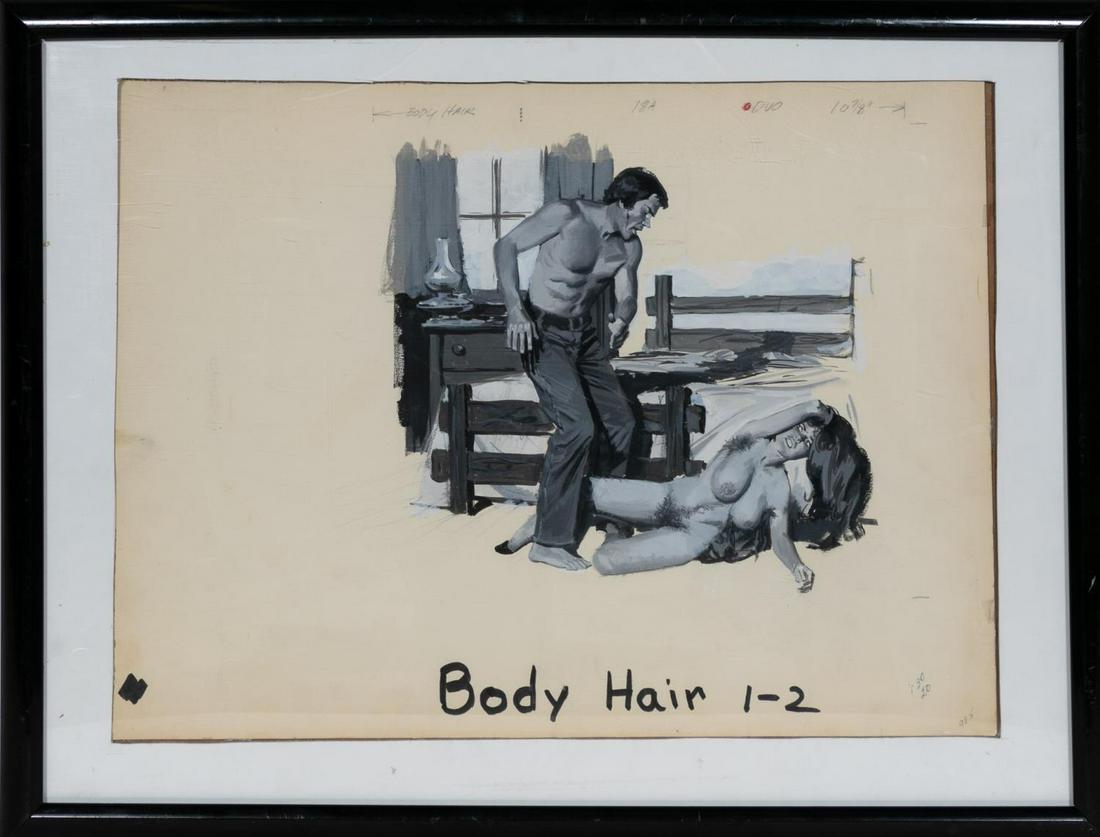 Original Illustration Art "Body Hair" Mixed Media (1 of 5)