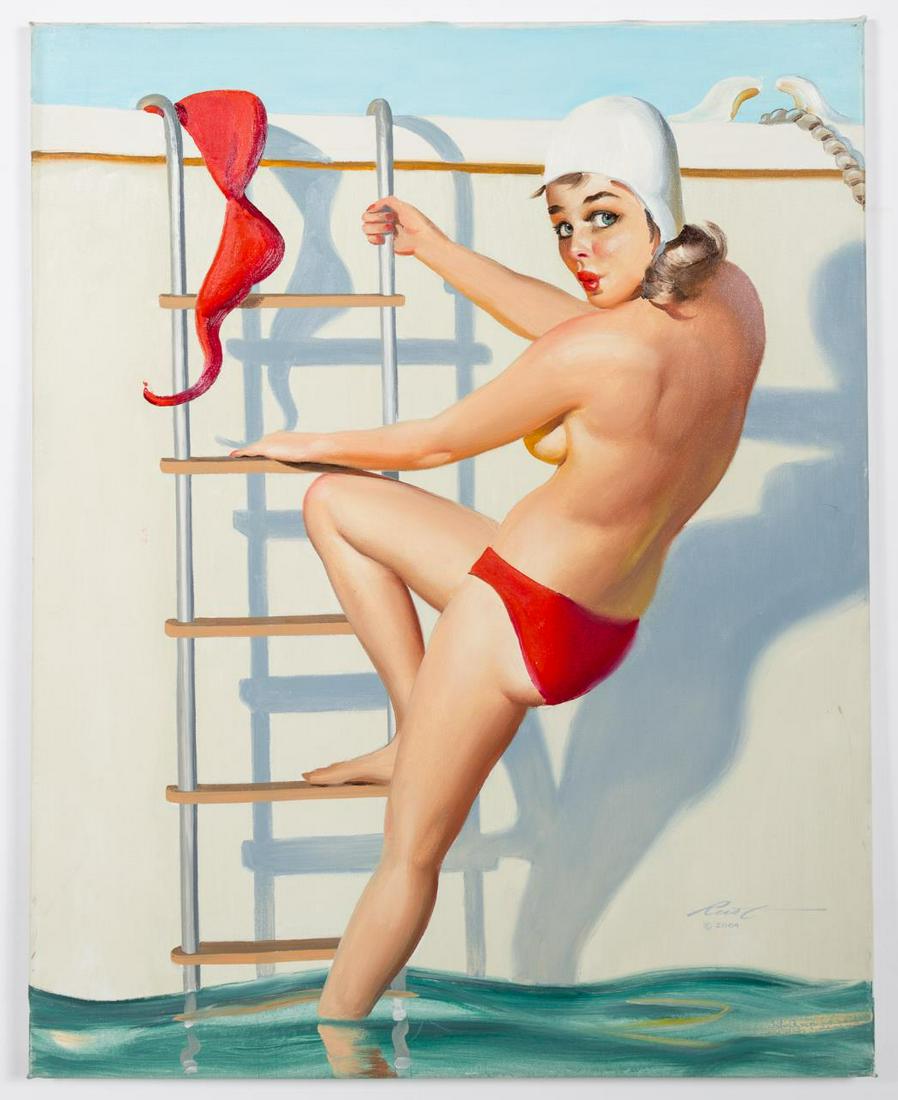 Donald Rusty Rust, Oil On Canvas "Marsi" Pinup (1 of 4)