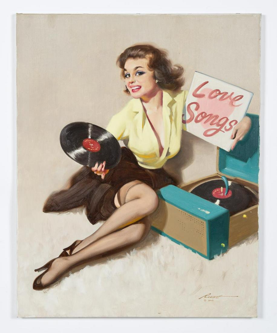 Donald Rusty Rust, Oil On Canvas "Ronda" Pinup (1 of 4)