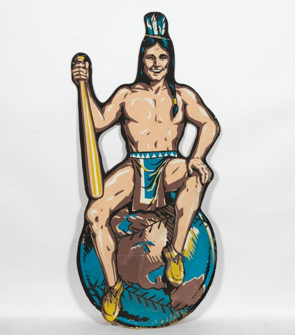 Milwaukee Braves "Welcome Home" Die Cut Indian (1 of 9)