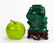 CHINESE, CARVED FIGURAL MALACHITE VASE ON STAND - 2