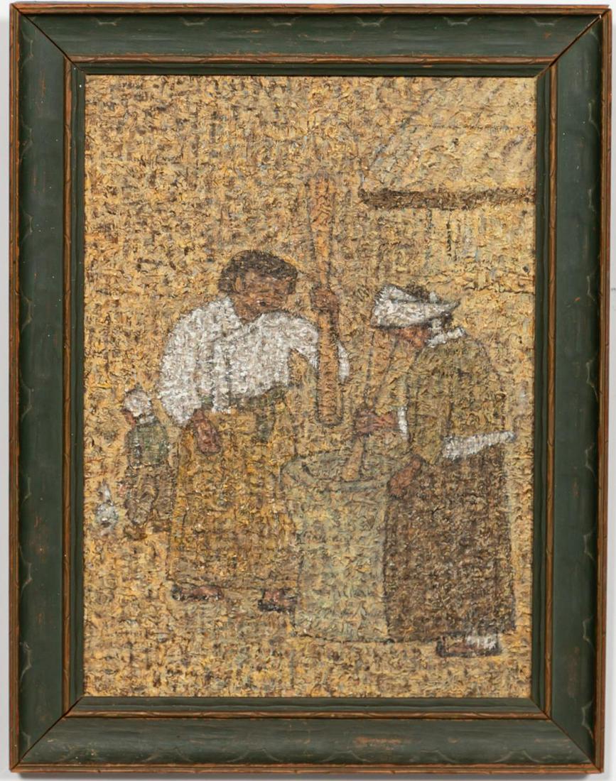 ATTR. PARK SOO-KEUN "FIGURES AT WORK, OIL 1964 (1 of 5)