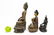 THREE, SOUTHEAST ASIAN SEATED METAL BUDDHA FIGURES - 2