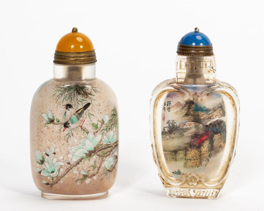 TWO, 20TH C. CHINESE INSIDE-PAINTED SNUFF BOTTLES (1 of 10)